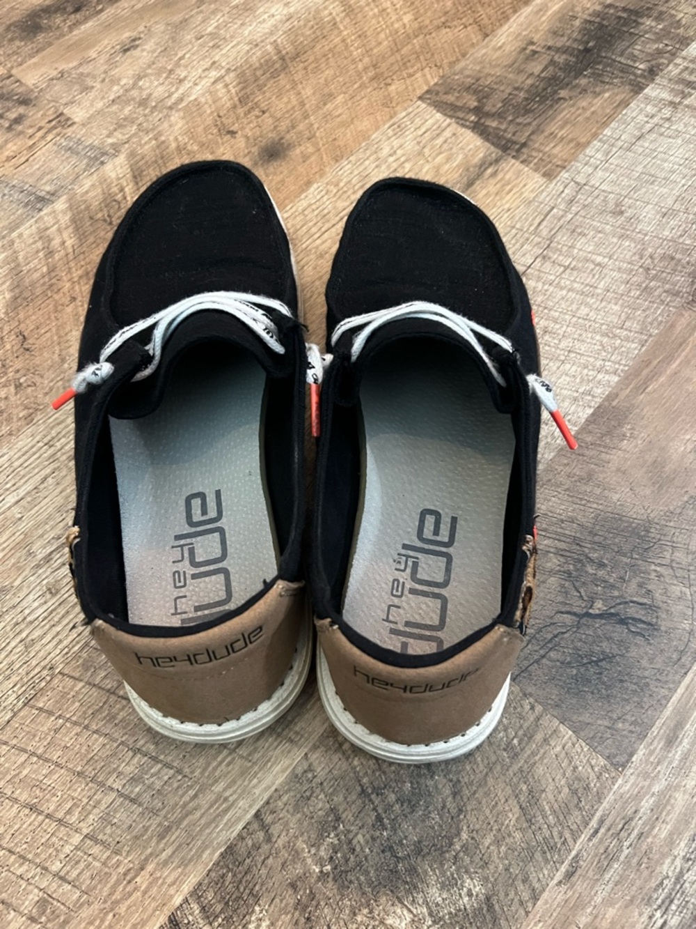 Women’s Black and Brown Slip-On Wendy Casual Sneakers with Leopard Accent - Picture 9 of 10